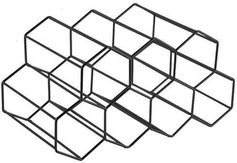 Sertay Weinregal Metall Freistehender, Freistehender Weinflaschenhalter, Tisch Weinregal, Arbeitsplatte Weinflaschenhalter, Weinflaschenhalter, für Bar, Weinkeller, Wohnzimmer, Küche, Keller (Schwarz)