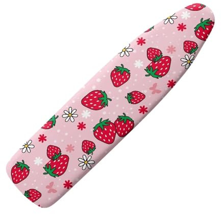 Snilety Pink Strawberry Ironing Board Covers Standard Size Ironing Board Cover Extra Thick Covers with Elastic Edge 15x54 Portable Ironing Board Accessories