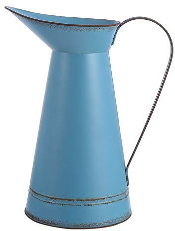 Amosfun Blumentopf Eimer Aus Robustem Eisen Multifunktionaler Sukkulenten Blumentopf Blauer Dekorationsbehälter Für Haus Und Garten