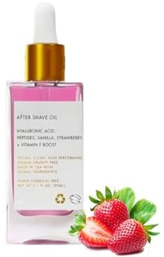 After Shave Oil - Strawberry & Vanilla Scent, Truly After Shave Oil Women for Smooth Skin, Vainilla de Fresa Después de un Aceite de Afeitar Mujeres (1)