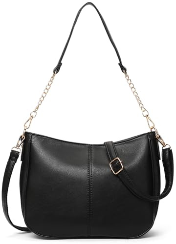 SENDEFN Sac Cabas Femme, Élégant Vintage Crossbody Bag, Sac à Bandoulière en Cuir Chaîne avec Bandoulière Amovible