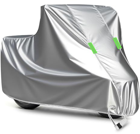 D-Lumina Telo Moto da Esterno Interno Telo Coprimoto Impermeabile Copri Moto 210D Poliestere Moto Copertura Antifurto Universale,per La Maggior Parte delle Moto,Scoote,Vespa etc.(245x105x125 cm) XL