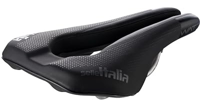 Selle Italia WATT TI 316 Gel Superflow – Triathlonsadel med TI 316-Rör, Anatomiskt Hål och Gel – En storlek, Svart