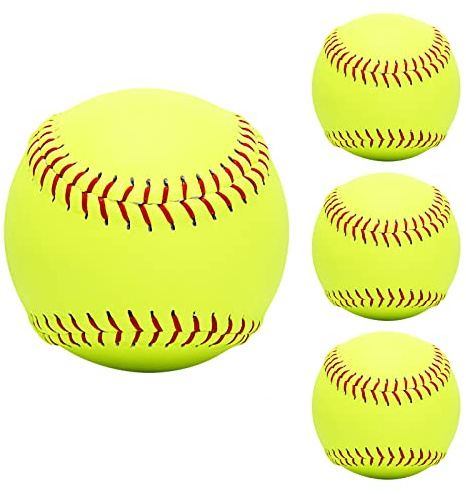 Baisidiwei Practice Softballs - 12 Inch Fastpitch Softballs, Official Size and Weight，Soft Toss, Batting, Fielding, Hitting, Pitching