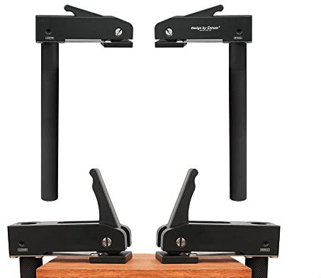 2 Pack Extra Large Hold Down Clamps, Desktop Quick Acting Hold Down Clamp Adjustable Fast Fixed Clip, Aluminum Alloy Benchtop Quick Clamps for Wood Carving, Routing, Sanding (19MM)