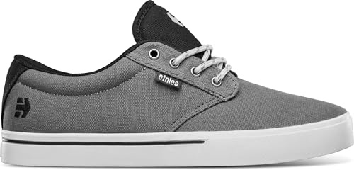 Etnies Jameson 2 Eco – Nachhaltiger Skate-Stil, verstärkte Cupsole, gepolsterte Dämpfung, Alltagssneaker, vegan - Dark Grey/Black/Red - 38.5