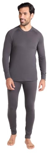 Mountain Warehouse Talus Ensemble Haut et Pantalon Thermique pour Homme - Couche de Base légère et Respirante, Isotherm, évacuation de l'humidité - Camping d'hiver Gris Fer 4XL