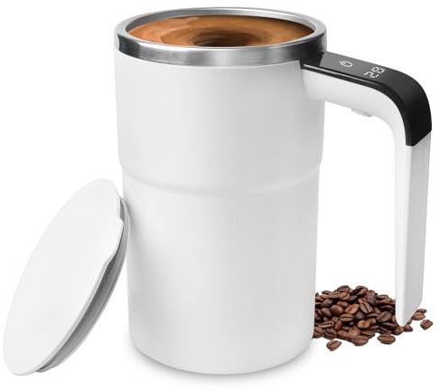 Tasse à café magnétique automatique, 380 ml, tasse à café, tasse magnétique automatique, tasse à café auto-mélangeante en acier inoxydable, tasse magnétique automatique, tasse à café USB
