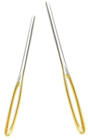 2 Pieces Large Eye Blunt Needles Wool Thick Hand Knitter for Yarn Sewing Darning