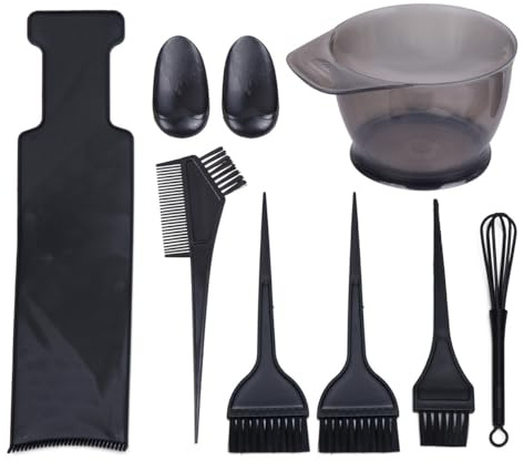 JOINPAYA 8pcs Hair Coloring Kit with Dye Bowl Large Hair Dye Comb Highlighting Board and Brushes and Salon Use