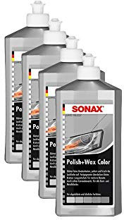 SONAX 4X 02963000 Polish & Wax Color Silber/grau Autopolitur Wachs 500Ml