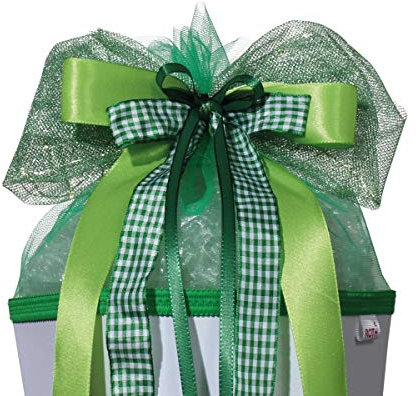 ROTH LED-Schultütenschleife Green Lights - fertig gebunden ca. 50 x 23 cm - mit Batterie