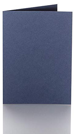Paper24 25 Faltkarten A6 240g/m² Dunkelblau für Briefumschläge im Format DIN C6
