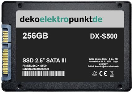 dekoelektropunktde 256GB SSD Festplatte passend für ASUS TUF Gaming Z490-PLUS (WI-FI) Mainboard, Alternatives Ersatzteil 2,5 Zoll SATA3