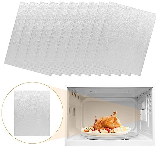 8Pz Foglio Mica Microonde, 12 x 15CM Copertura Guida D'onda, Forno a Microonde Piastra di Mica, Mica per Microonde Universale Piastre, Tagliato Su Misura, per Asciugacapelli, Tostapane