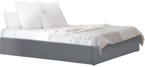 Habitat et Jardin Letto singolo con contenitore in PVC Ava - 90 x 190 cm - Grigio