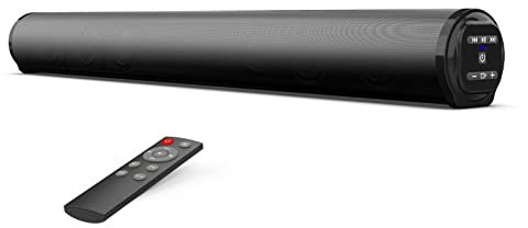 INFIBLA Sound Bar per TV, 22 in Soundbar Subwoofer incorporato con AUX RCA Collegamento TV Altoparlante per Home Theater, Nero