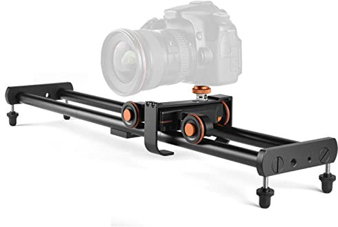 Ferngesteuerter Videokamera-Dolly, 3-Gang-Verstellbarer Motorisierter Elektrischer Schienenschieber-Dolly-Wagen mit Fernbedienung für Kamera, Camcorder und Smartphone