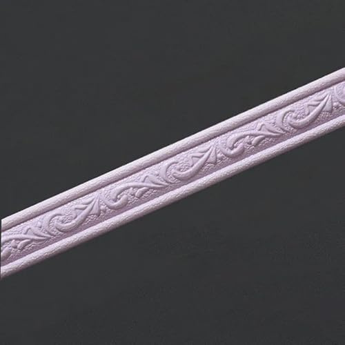 Dostear Bordi Greche Pannelli Adesivi Bordo Adesivo per Pareti Striscia Adesiva Muro Decorativa Greca Adesiva per Parete viola chiaro 4 X 230cm（2pcs）