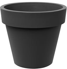 Tera Grand Pot en résine Standard One, Pot pour extérieur et intérieur, Technique de Rotation, Pots pour Plantes et Arbres, résistant aux UV, résistant au Gel, (Antracite, 50 cm)