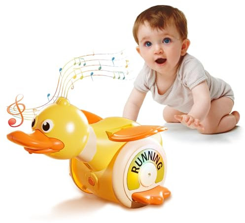 Yeelan Krabbelnde Baby Spielzeug, Musik Babyspielzeug für 6-12-18 Monate, Krabbelspielzeug Musikalische mit Lichter und Musik, Interaktives Baby Geschenk Kinderspielzeug Junge Mädchen