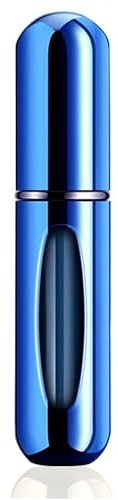 The Miss Chic Portable Perfume Atomiser Spray Bottle - Leak-Proof Mini Travel Bottle for Men & Women, Aluminum, Easy to Refill, No Leakage, Perfect for Purse, Pocket, and Handbag (Blue)