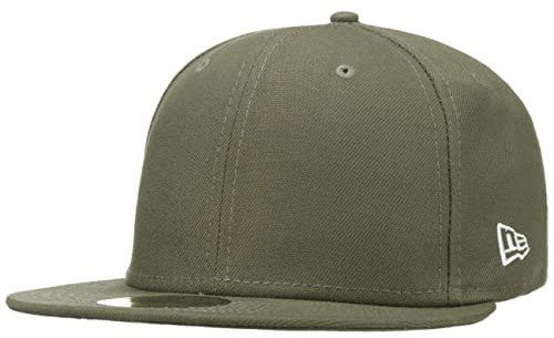 New Era 59Fifty Essential KepsEra Herrar - flat brim hatt basebollkeps fitted cap Sluten på baksidan, med skärm Vinter Höst Vår Sommar Sommar-Vinter - 7 7/8 (62,5 cm) olivgrön