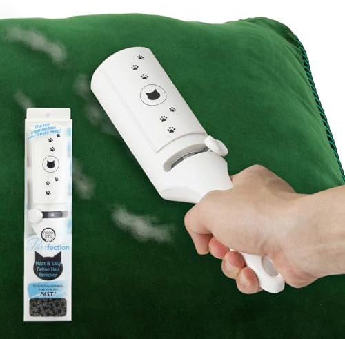 Necoichi Purrfection Neat & Easy Cat Hair Pet Hair Remover, Textured microfibers Trap Fur & lint Fast, Made in Japan