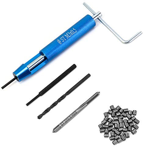QWORK Gewindereparatur Einbausatz , Thread Repair Kits , M3 x 2D Edelstahl Coiled Wire Helical Gewindeeinsätze 50 Stück