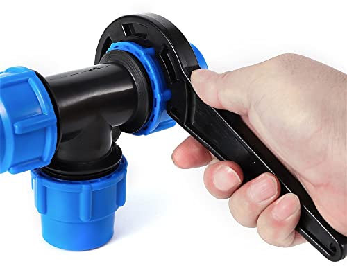 Robuste 20/25/32/40/50mm PE Tube Té Vanne À Bille Connecteur Rapide Clé Robinet Tés Séparateur d'eau Jardin Irrigation Raccords De Conduite d'eau 1Pc FZUGEDRLI (Color : Rot, Size : 20mm)