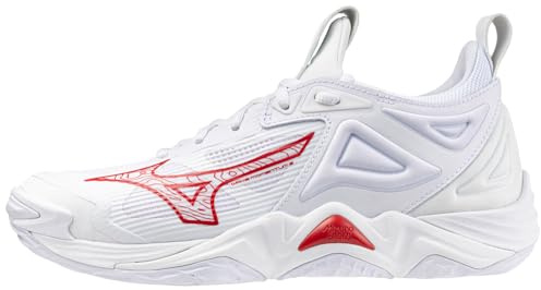 Mizuno Wave Momentum 3 Women's Volleyball Shoe, Volleyballskor för kvinnor, Vit röd, 42.5 EU