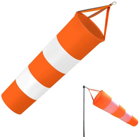 TUKNN Windsack für Draußen, Windsäcke für den Garten, Oxford Stoff Wetterfahne, Wind Socke Tasche zur Windmessung, Windsack für Draußen mit Reflektierenden, für Windmessungen im Freien, 80CM