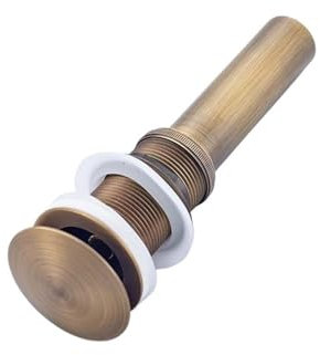 Bonde De Lavabo Pop Up Robinet de vidange Pop-Up for salle de bains en laiton Antique, robinet de vidange d'évier sans trop-plein Bouchon Lavabo