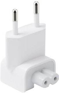 Powice Adaptateur Secteur pour MacBook - Chargeur et Prise Apple - Adaptateur CA - Compatible avec Bloc d'Alimentation iPad (Blanc)