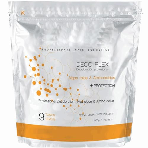 IMAXWAVE Polvo Decolorante Profesional con Tecnología Plex, Alta Aclaración, Menor Daño, Ideal para Mechas, Balayage y Rubios Platinados, Decolorante capilar, Polvo aclarante, Deco-Plex, 500 gramos