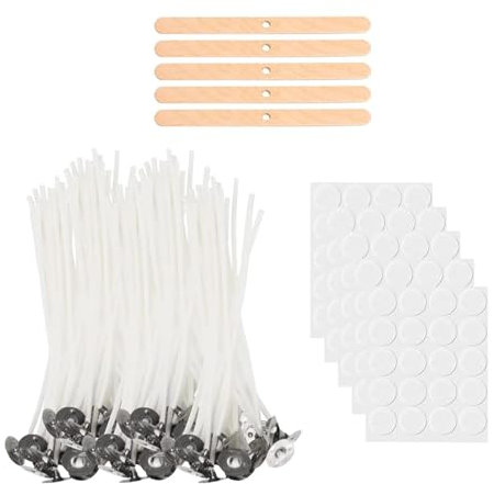 100 Stück Kerzendochte aus Baumwolle, Rauchfrei, 10 cm Länge, Ideal für Kerzen DIY und Kerzenherstellung – Kerzendocht Set für Kerzenliebhaber