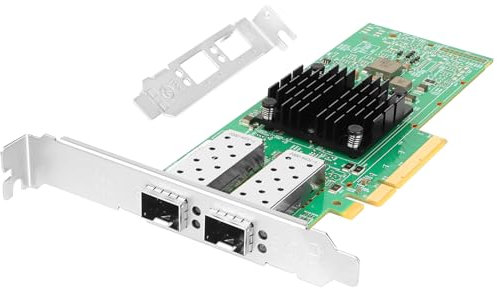 Euqvos 25 GB PCIe Netzwerkadapter für Broadcom BCM57414B Controller PCIe 3.0 x8 Dual SFP28 Ports Ethernet LAN Card Unterstützung Windows Server/Windows/Linux/VMware