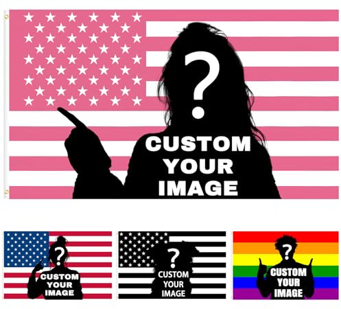 Bandiera Personalizzabile - Bandiera personalizzata con foto 2 × 3/3 × 5/4 × 6/5 × 8 ft, Bandiera Custom per Compleanni, Vacanze, Natale, soggiorni, camere da Letto