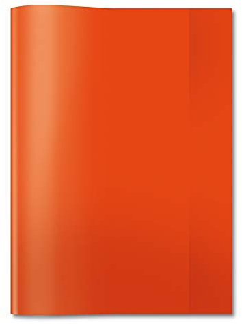 HERMA 19891 Heftumschläge A4 Transparent Rot, 10 Stück, Hefthüllen aus strapazierfähiger & abwischbarer Polypropylen-Folie, durchsichtige Heftschoner Set für Schulhefte, farbig