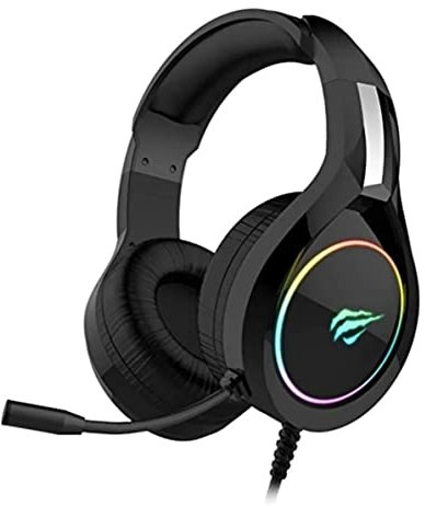 Havit Gamenote RGB Gaming Headset mit Kabel HV-H2232D – 50 mm Treiber für intensiven Klang - 3,5 mm & USB-Anschluss, Verstellbarer Kopfbügel - Kompatibel mit PC, Laptop, Handy, Tablets & Konsolen