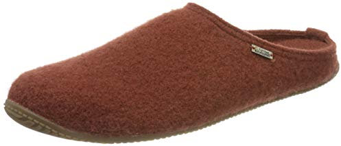 Living Kitzbühel Unisex Pantoffel unifarben mit Fußbett Hausschuh, Ziegel, 37 EU