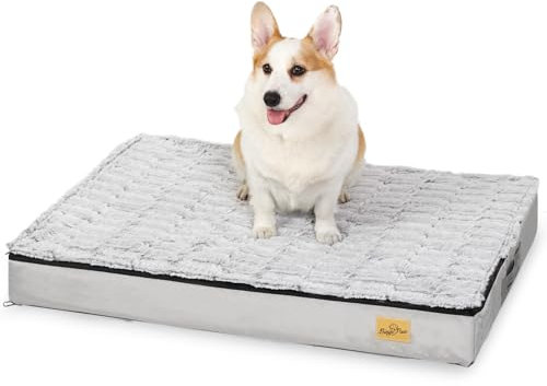 BingoPaw Memory Foam Orthopedic Dog Bed, Washable Dog Bed with Waterproof liner and Removable Oxford cloth Cover L(95x70cm)