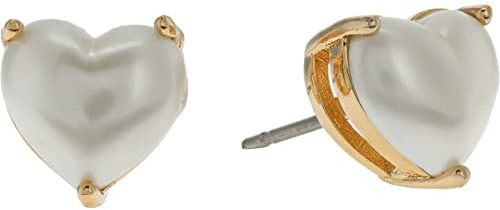 kate spade new york My Love Heart Studs, Pearl, One Size
