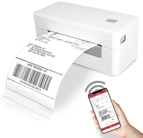 Arkscan 3044C-WF Wireless Shipping Label Printer for Windows Mac Chromebook Android for WiFi & USB, Support Amazon Ebay Paypal Shopify Shipstation UPS USPS FedEx Roll & Fanfold Direct Thermal Label