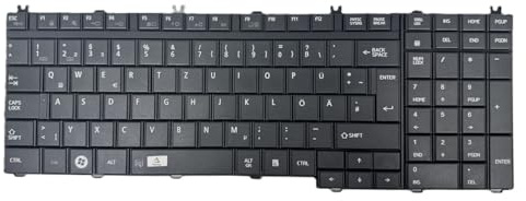 T-ProTek DE - Schwarz Tastatur MATT Version kompatibel für Toshiba Satellite P300, P300D