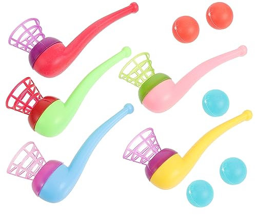 NUOBESTY 20 Piezas De Juego De Bolas De Pipa De Soplado Flotante Pelota De Soplado Divertida Pelotas De Juguetes Juguetes De Soplado De Juguetes De Silbatos De Pipa De Soplado