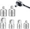 Stecknuss Adapter,6 Stück Adapter Satz,Stecknuss-Adapter für Ratschen,Stecknussadapter Set 1/2 auf 3/8, 3/8 auf 1/2, 3/8 auf 1/4, 1/4 auf 3/8, 1/2 auf 1/4, 1/4 auf 1/2 für Steckschlüsseln Nuss Knarren