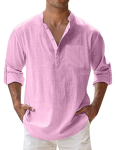 CEWIFO La di Camicia Uomo Regular Fit Maniche Corte Classica Tinta Unita Coreana Camicie Estiva Elegante Taglie Forti Firmata Bluse Traspirante Casual Vacanze