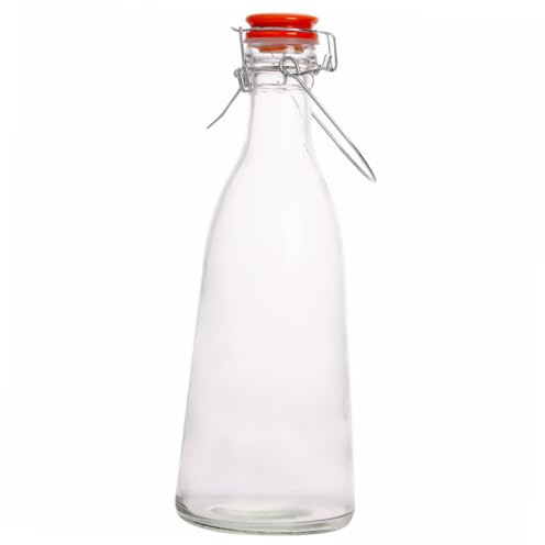 Uonlytech Botella de Almacenamiento Presión Tapa Abatible Hermética Práctica para Preparar Cerveza
