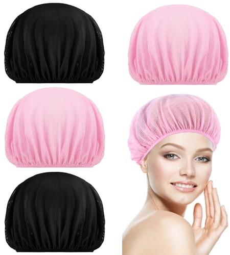 4 redecillas para el pelo para dormir, gorro de malla, transpirable, secado de noche, gorro de malla suave, gorro de dormir ajustable para mujeres, gorro de dormir para proteger el cabello
